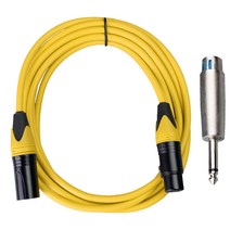 유트렌드 양캐논 5.5 마이크 XLR 케이블 3m, XL55, 옐로우
