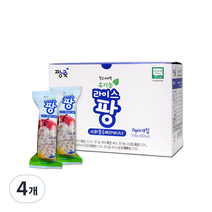 짱죽 유아용 헬로까까짱 유기농 라이스 팡 과자 15g x 10p, 4개, 사과 + 블루베리 + 바나나 혼합맛, 150g