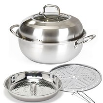 키친아트 퀸즈 인덕션 해물 찜냄비, 지름 32cm x 높이 23cm, 1개