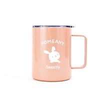 홈애니 스텐머그 420ml, 핑크, 1개