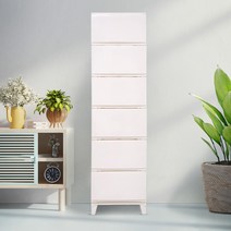 모던 에센셜 서랍장 6단, 화이트, 1개