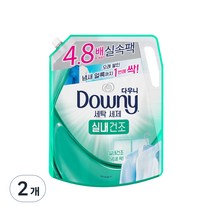 다우니 프리미엄 세탁세제 액체형 실내건조 리필, 2.2L, 2개