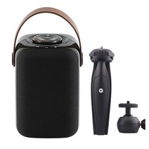 펀디안 사운드베슬 TWS 블루투스 스피커 + 삼각대 세트, FD-S01K, 블랙