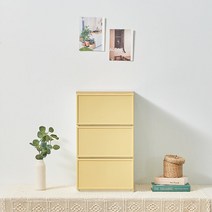 씨밀렉스 래폴드 모듈형 플라스틱 서랍장 분리안됨 400 L 3단, 무디 옐로우