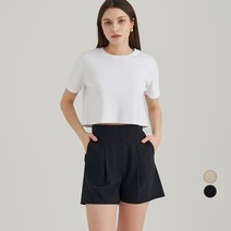 ELLE GIRL 여성 쿨터치 링클프리 스트레치 밴딩 숏 팬츠