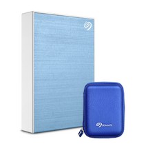 씨게이트 ONE TOUCH HDD 외장하드 + 파우치, 5TB, 라이트블루