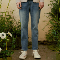 마인드브릿지 남성용 프리미엄 테이퍼드 미디엄톤 크롭 데님팬츠 MVDP0150