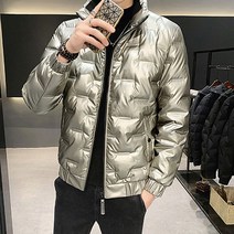 아울스 남성용 베이직 심플 패턴 아웃도어 후드 패딩 #S015