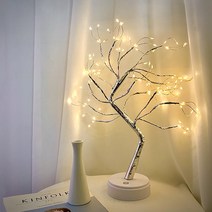 이플린 별빛 트리 무드등 + 우드집게, 전구색 + 와이어