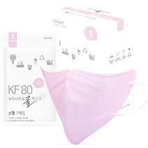 다나마스크 뉴다나온숨 쿨마스크 소형 KF80, 30개입, 1개, 연분홍색
