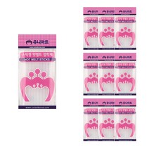 유니아트 스틱형 핫멜트 접착제 소 흰색 10p, 10개