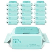 베베숲 라이트 휴대 아기물티슈 캡형, 20매, 16개