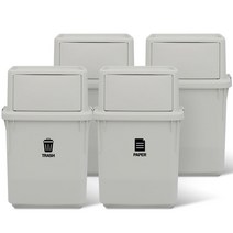 라이피스트 컬러빈 분리수거함 35L, 라이트그레이, 4개