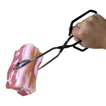 자유부인990 손잡이가 안뜨거운 실리콘 가위 집게, 양손큰손, 1개