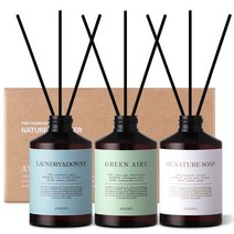 에이센트 네이처 실속형 디퓨저 200ml x 3p + 섬유스틱 15p, 런더리앤다우니, 그린에어리, 시그니처솝