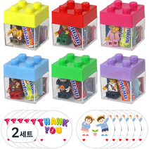 마이리틀펌킨 블럭 케이스 구디백 피규어 간식 선물세트 랜덤발송 6종 + 스티커 2종 x 6p 세트, 2세트