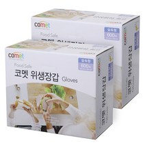 코멧 위생 비닐장갑 실속형, 2개, 600매입