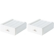 메종디망쉬 파스텔 블럭 간이 수납 서랍 2p, 화이트, 1단