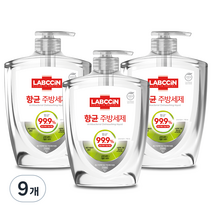 랩신 항균 주방세제 라임향, 750ml, 9개