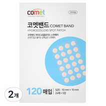 코멧 하이드로콜로이드 스팟패치 원형, 120매입, 2개