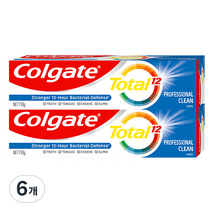 콜케이트 토탈 프로페셔널 클린 치약, 110g, 6개