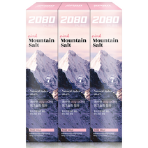2080 퓨어 치약 핑크 마일드민트향, 120g, 3개입