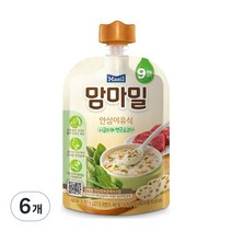 맘마밀 안심 이유식 9개월부터 100g, 시금치와 연근소고기, 6개