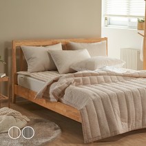 예가로드 그리드 순면 시어서커 여름이불 + 베개커버 2p 세트