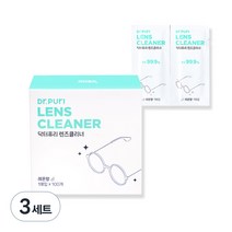 닥터퓨리 렌즈클리닝 항균 티슈 100매, 3세트