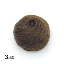 끌레오라미 승무원 올림머리 가채 S114 + U자핀, 가채(밝은갈색), 3세트