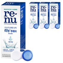바슈롬 리뉴 후레쉬 + 렌즈케이스, 500ml, 4개