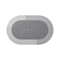 일상나눔 HOME 규조토 발매트 40 x 60 CM, 그레이, 1개