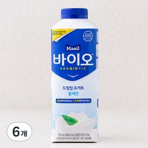 매일바이오 드링킹 플레인 요구르트, 750ml, 6개