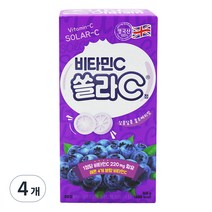 고려은단 쏠라C정 블루베리맛 비타민C 160g, 80정, 4개