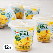 돌 식이섬유 플러스 후룻컵 파인애플 청크, 198g, 12개