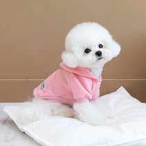 펫츠랜드 데일리 기모 후드 강아지 점퍼, 핑크