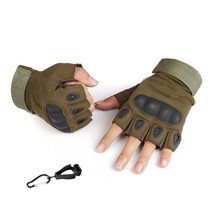 하드셸 바이크 반장갑 + 장갑 클립, 그린