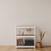스피드랙 조립식 철제 앵글 선반 3단 800 x 400 x 900 mm, 화이트, 1개