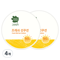 그린핑거 프레쉬 마일드 유아 선쿠션 SPF50+ PA++++, 12g, 4개