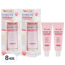 예꼬맘 치카케어 1단계 베이비용 무불소 치약 60g + 미니 치약 15g, 8세트