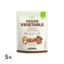 닥터독 강아지 트릿간식 베지 100g, 당근 단호박 고구마 브로콜리 시금치 토마토 비트 혼합맛, 5개