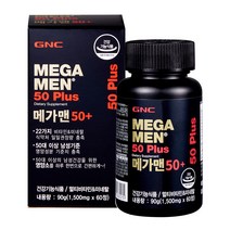 GNC 메가맨 50 플러스 멀티비타민, 60정, 1개, 60정