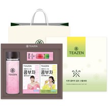 티젠 콤부차 골프 선물세트 + 쇼핑백, 콤부차 피치 + 파인애플 + 에코젠 보틀 500ml + 골프공 3종, 1세트