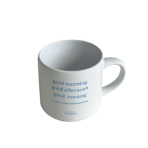 착한살림 레터링 세라믹 머그컵, 블루, 1개