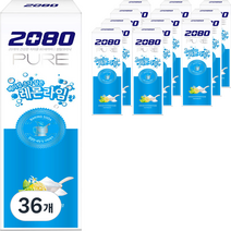 애경 2080 베이킹소다 퓨어 레몬라임향 치약 120g, 36개