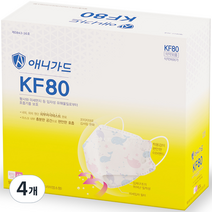 애니가드 꿈꾸는 고래 웰빙 황사 마스크 뉴 프리미엄 소형 KF80, 50개입, 4개, 혼합색상