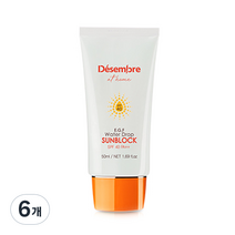 데쌍브르 EGF 워터 드롭 선블록 SPF40 PA++, 50ml, 6개