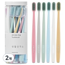 생활공작소 초미세모 칫솔 6종 x 2p 세트, 12개입, 2개