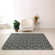 신일 프리미엄 EMF 카본 탄소 전기매트, 회색 꽃 무늬, 싱글(1100 x 1950 mm)