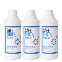 세이프샷 살균소독제 리필, 1L, 3개
